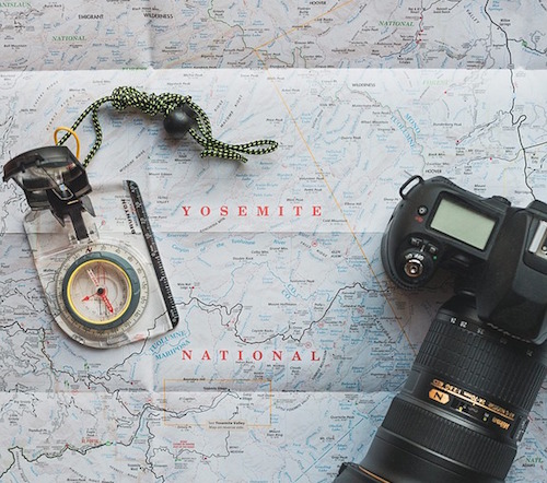 resa - karta och kompass